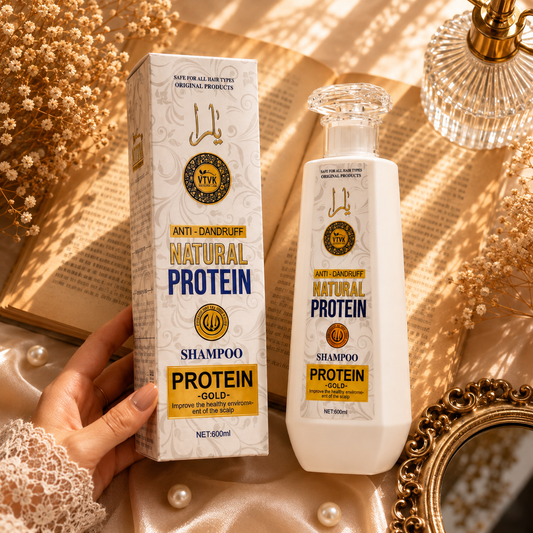 Anti-Dandruff Natural Protein Shampoo – Protein Gold Hair Care Shampoo 600ml